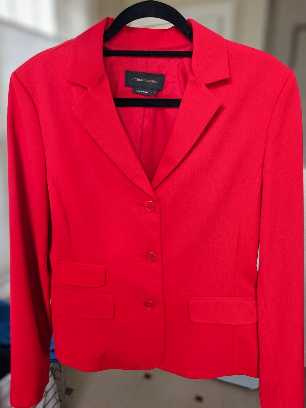 BCBGMaxAzria Bright Red Tailored Blazer